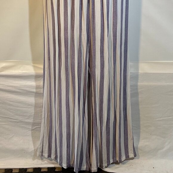 STACCATO Blue and Cream Striped Pant Suit /Romper/JumpSuit Size Medium - Picture 6 of 6